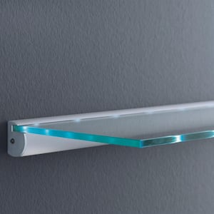 LED Rail 31.5 in. Silver Aluminum Shelf Bracket