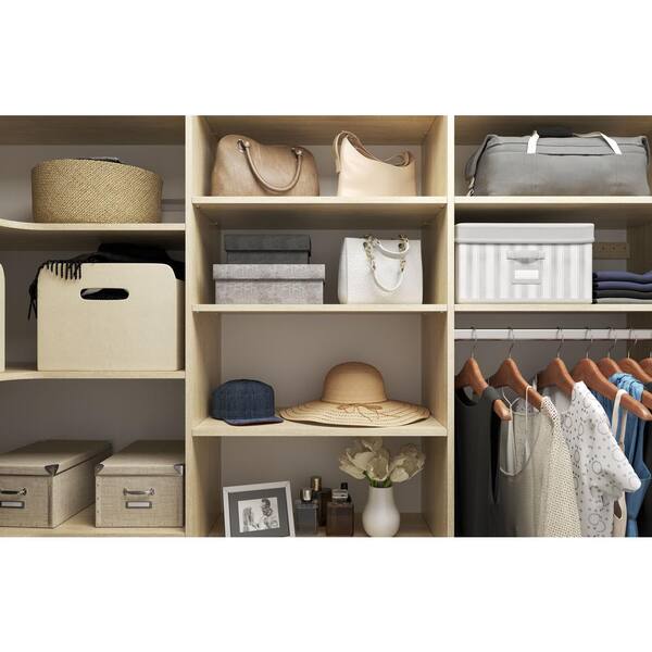 114 Inch Wide Ultimate Corner Closet Organizer System, Truffle