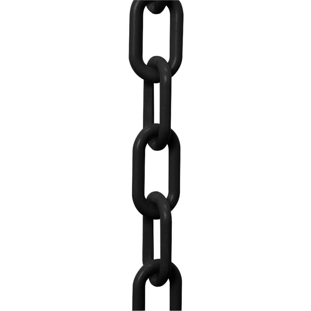10-Foot Length 2-Inch Link Diameter 50003-10 Black Mr Chain Plastic Barrier Chain 