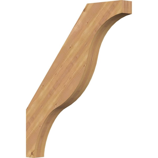 Ekena Millwork 3 1/2"W x 30"D x 36"H Funston Smooth Knee Brace, Western Red Cedar
