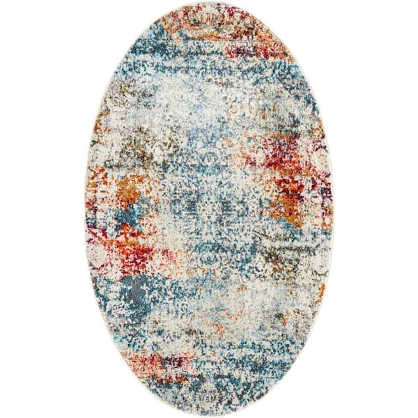 Unique Loom Baracoa Panamericana Cream 3' 3 x 5' 3 Area Rug