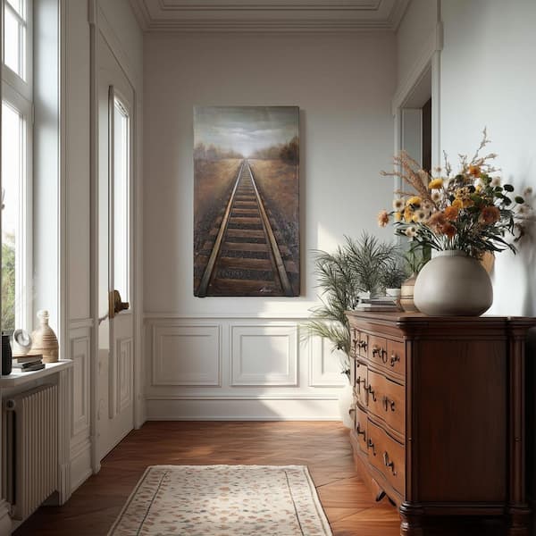 66 in. x 37 in. "Vanishing Into The Distance" Hand Painted Contemporary Artwork