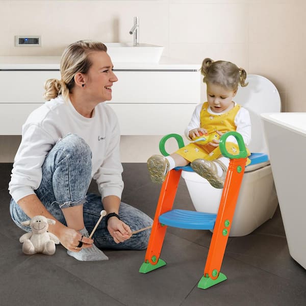 Potty Training Seat Step Stool Ladder Baby Toilet Trainer Seat for Boys and Girl 