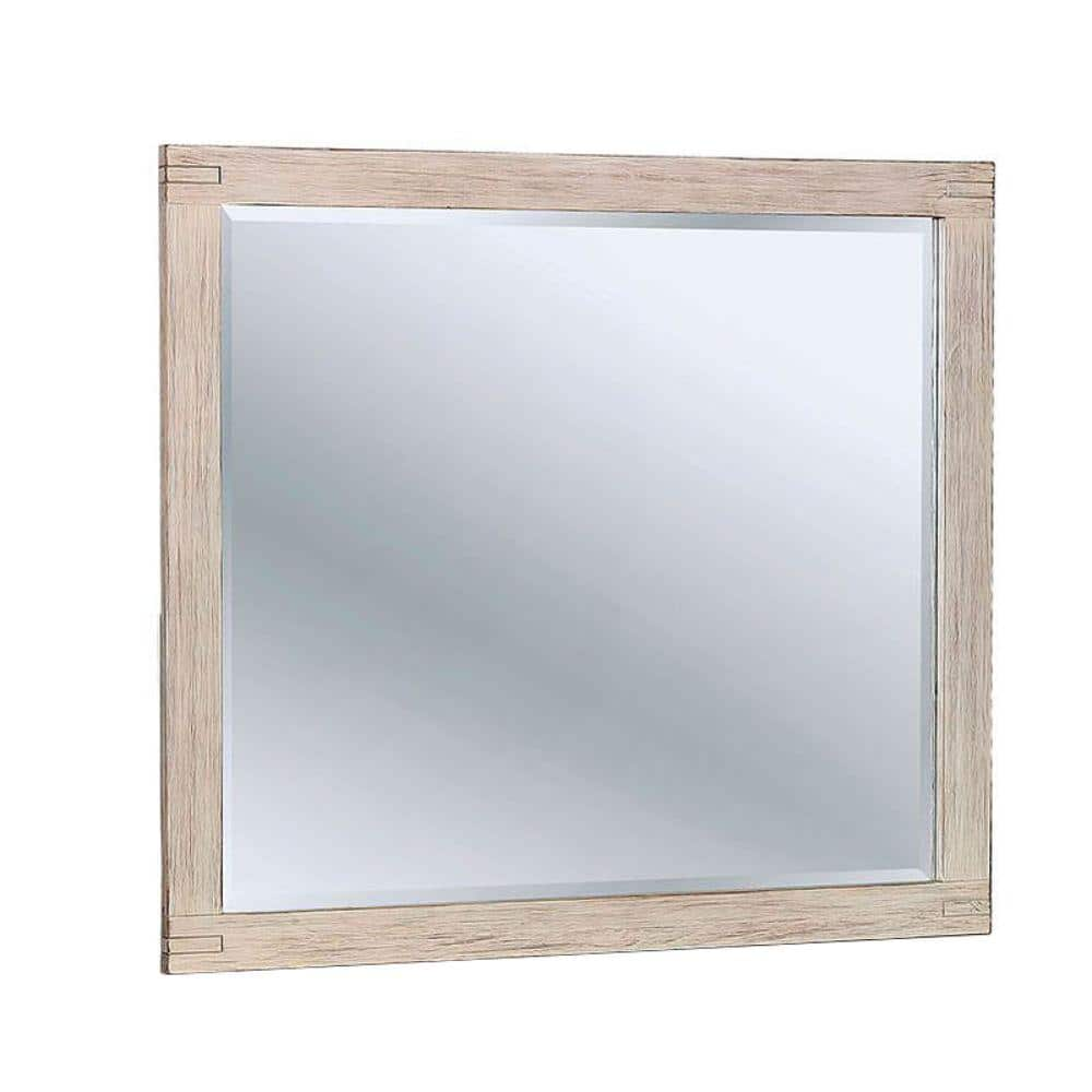 Benjara 39 In. W X 44 In. H Large Rectangular Wooden Framed Brushed ...