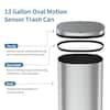 Innovaze 13 Gal. /50 l Stainless Steel Oval Motion Sensor Kitchen Trash Can  MGCS-AS2008 - The Home Depot