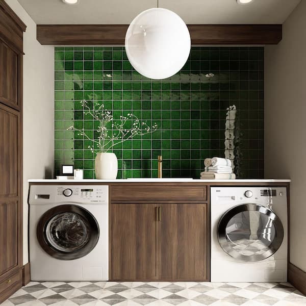 Merola Tile Viva Antic Verde 4 in. x 4 in. Ceramic Wall Tile (5.28