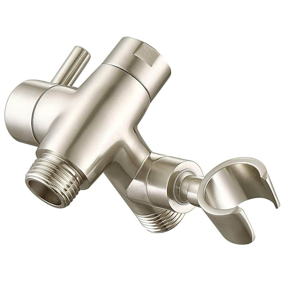 Shower Arm Diverter Handheld Shower Mount, G 1/2 3-Way Universal Diverter System Replacement Part in Brushed Nickel price history on PriceWatchPro