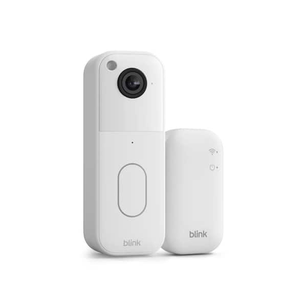 Video Doorbell System - Wireless - Battery Operated - HD View, Night Vision - Sync Module Core Included (White)