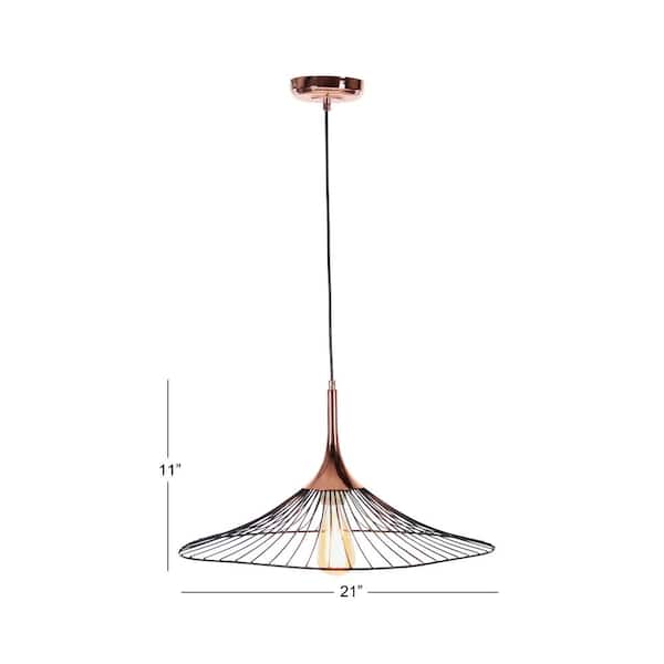 Industrial Rose Gold Iron Light Pendant