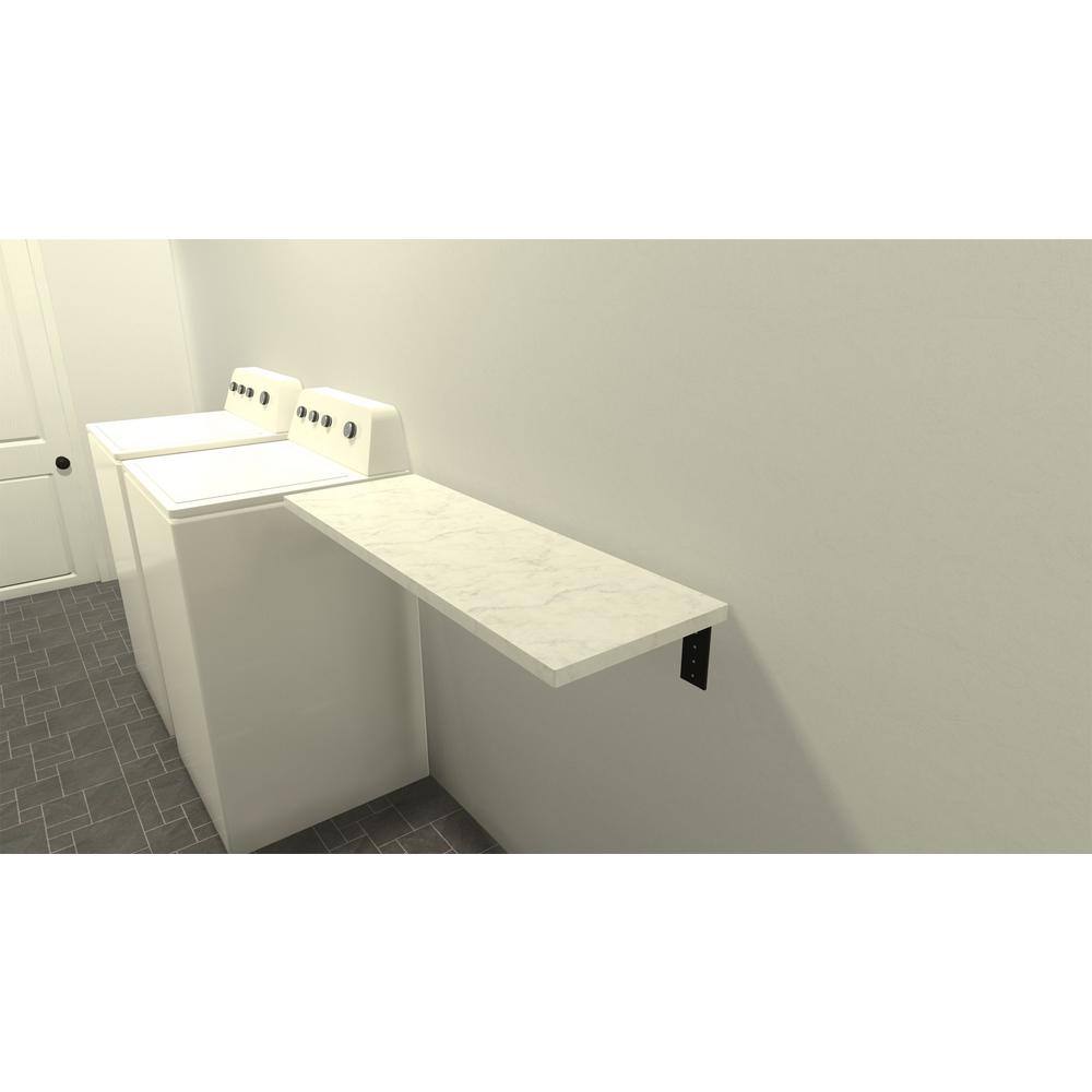 Black Aluminum Industrial Shelf Bracket 12x10 Inch