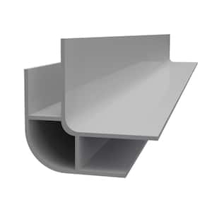 1-1/4 in. x 1-1/4 in. x 8 ft. Gray Rounded Outside PVC Trim Corners (2 Per Box)