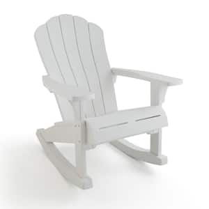Everest Rocking Chair Durable Weatherproof Outdoor Seating Furniture for Porch and Backyard White