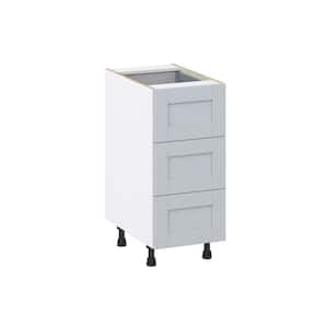 Cumberland Light Gray Shaker Assembled Base Kitchen Cabinet with Drawers (15 in. W x 34.5 in. H x 24 in. D)