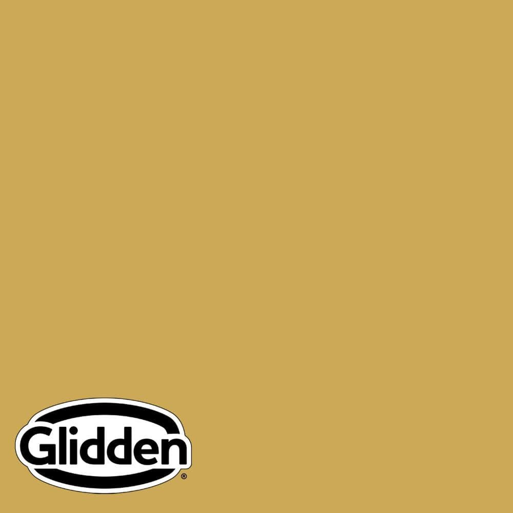 Glidden Premium 1 gal. PPG1107-6 Glorious Gold Flat Interior Latex Paint  PPG1107-6P-01F - The Home Depot