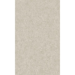 Light Beige Scratched Plain Textured Printed Non-Woven Paper Non-Pasted Textured Wallpaper 60.75 sq. ft.