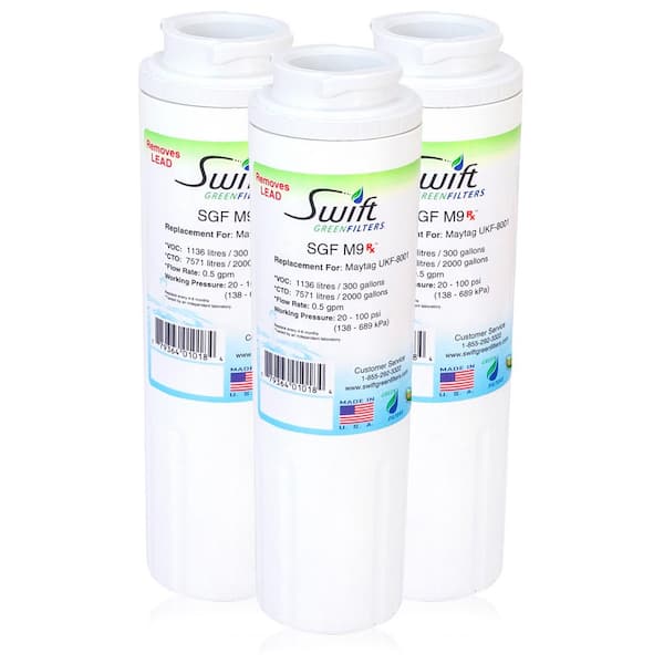 Swift Green Filters Replacement Water Filter for Maytag UKF-8001 (3-Pack)