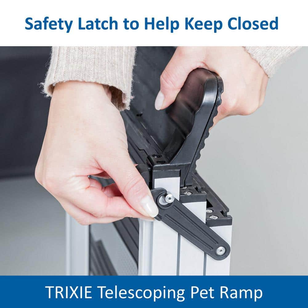 Heavy Duty 69" Telescoping Aluminum Pet Ramp with Rubber Treads