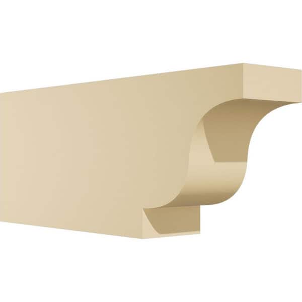 Ekena Millwork Standard Newport 4 in. W x 8 in. H x 20 in. D Signature Urethane Rafter Tail Outlooker