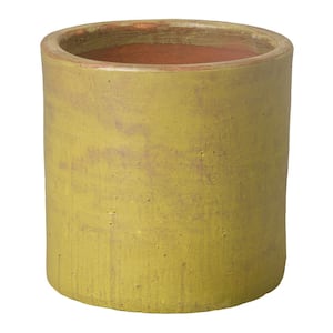 20 in. x 20 in. x 20 in. H, Yellow Large Cylinder Planter
