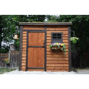 Garden Saver 8 ft. W x 4 ft. D Cedar Wood Shed with Single Doors and Cedar Roof (32 sq. ft.)