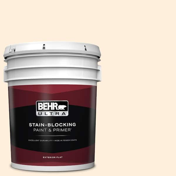 BEHR ULTRA 5 gal. #PWN-23 Silk Gown Flat Exterior Paint & Primer