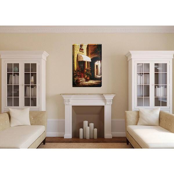 Unbranded 24 in. x 36 in. "Sunny Entrance" Cityscape Printed Canvas Wall Art