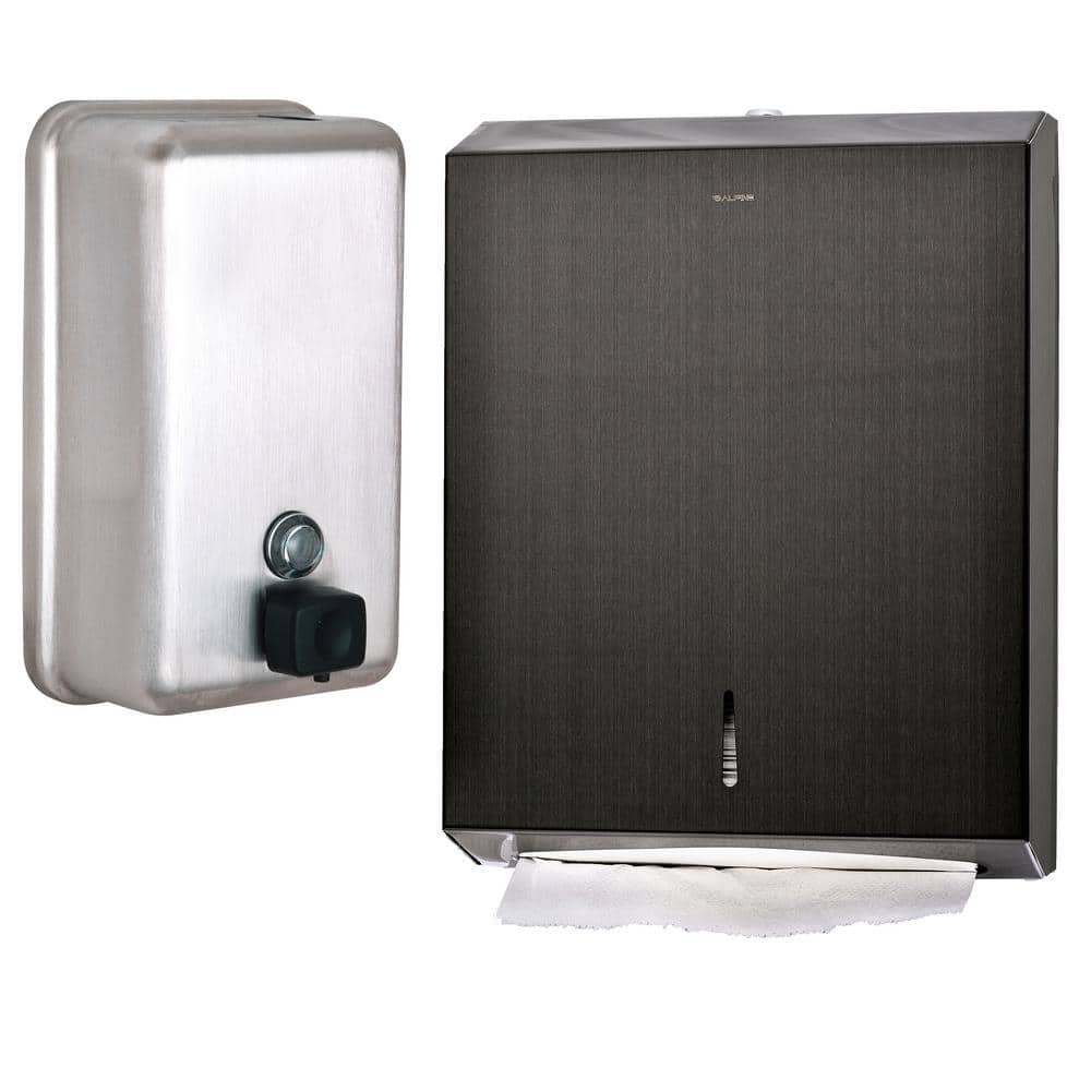 Stainless Steel Nickle C-Fold/Multi-Fold Paper Towel Dispenser and Vertical