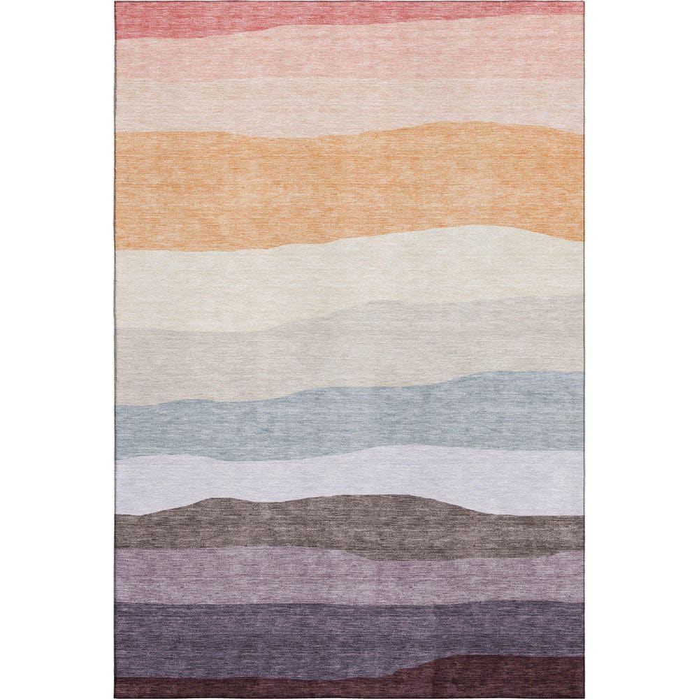 Mayfield Premium Machine Washable Abstract AMF2023 Orange 3 ft. x 4 ft. Area Rug price history on PriceWatchPro