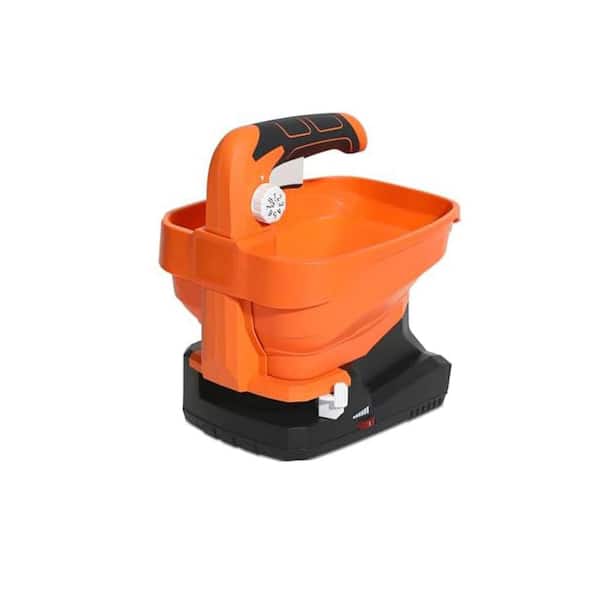 3.39 lb. Plastic Handheld Spreader for Lawn Seed Fertilizer Weed Salt Wide Coverage 8 Settings 6 Speeds