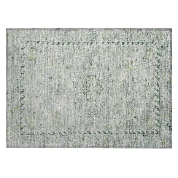 Chantille Machine Washable Indoor/Outdoor Abstract ACN2357 Celery 2 ft. x 3 ft. Accent Rug