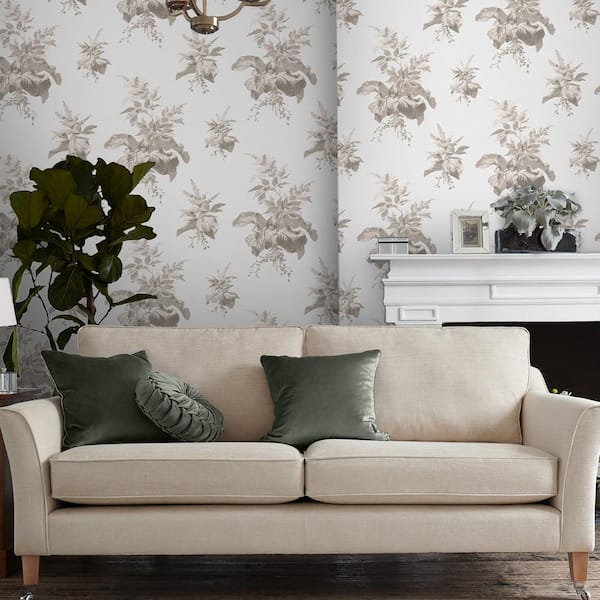 Narberth Dove Grey Removable Wallpaper