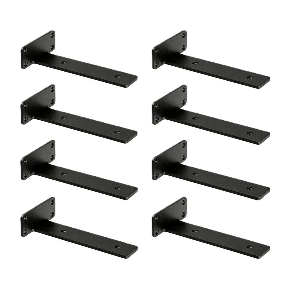 8-Pack 4 in. L Black Floating Shelf Brackets, Heavy Duty Industrial Shelf Bracket for Shelves Support DIY price history on PriceWatchPro