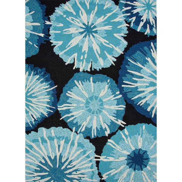 Home Decorators Collection Bay Pirate Black 5 ft. x 8 ft. Abstract Area Rug