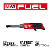 M12 FUEL 12V 3/8 in. Lithium-Ion Brushless Cordless Extended Reach Ratchet (Tool-Only)