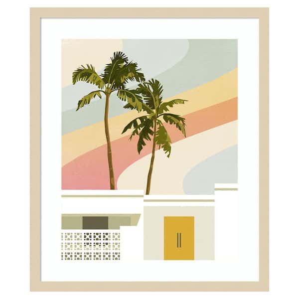 Amanti Art Palm Springs Paradise I by Victoria Barnes 1 Piece Framed Giclee Architecture Art Print 25 in. x 21 in.