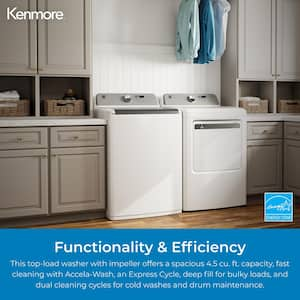 4.5 cu. ft. Top-Load Washer with Triple Action Impeller in White