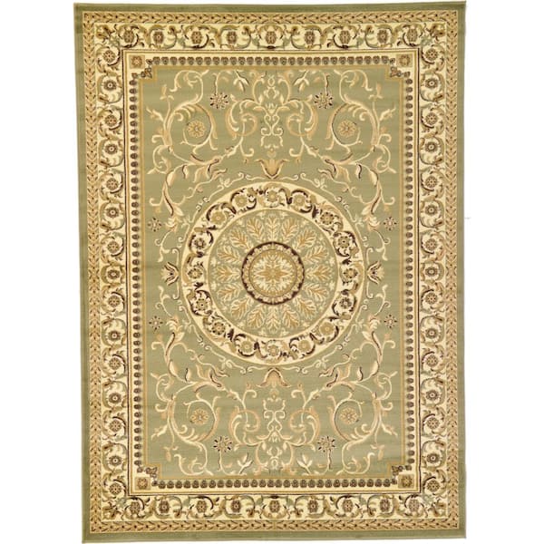 Unique Loom Versailles Napoleon Light Green 7' 0 x 10' 0 Area Rug