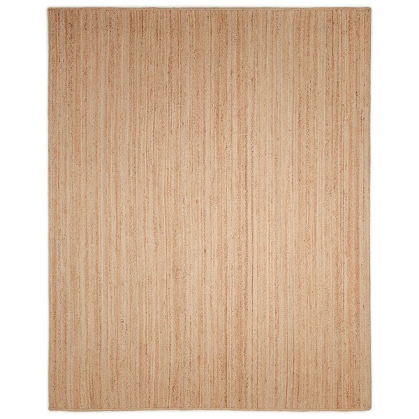 Avi Jute Natural 8 ft. x 10 ft. Hand Woven Contemporary Transitional Area Rug