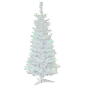 3 ft. White Iridescent Tinsel Artificial Christmas Tree