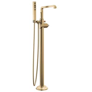 Tetra 1-Handle Roman Tub Faucet Trim Kit with Hand Shower in Lumicoat Champagne Bronze (Valve and Handle Not Included)