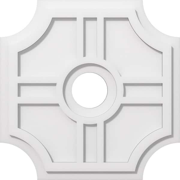 1 in. P X 6-1/2 in. C X 20 in. OD X 4 in. ID Haus Architectural Grade PVC Contemporary Ceiling Medallion