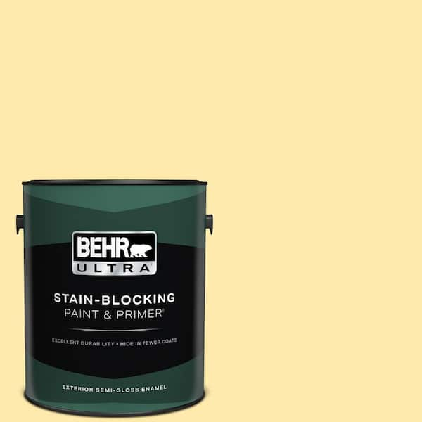 BEHR ULTRA 1 gal. #360A-3 Banana Split Semi-Gloss Enamel Exterior Paint & Primer