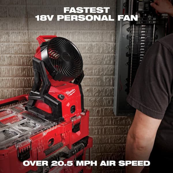 M18 18-Volt Lithium-Ion Brushless Cordless PACKOUT Jobsite Fan (Tool-Only)