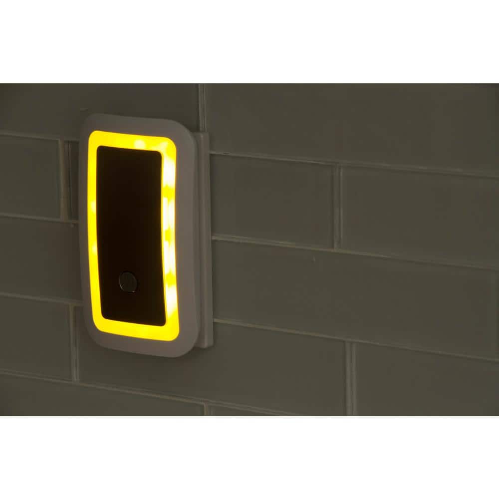 GE Automatic Brushed Nickel LED Night Light with Sensor