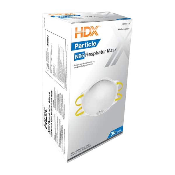 HDX N95 Disposable Respirator Box (30-Pack)