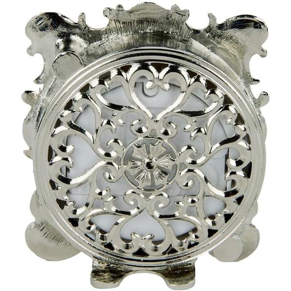 Afoxsos Pewter Pretty Small and Cute Vintage Table Clock Afoxsos Pewter Pretty Small and Cute Vintage Table Clock