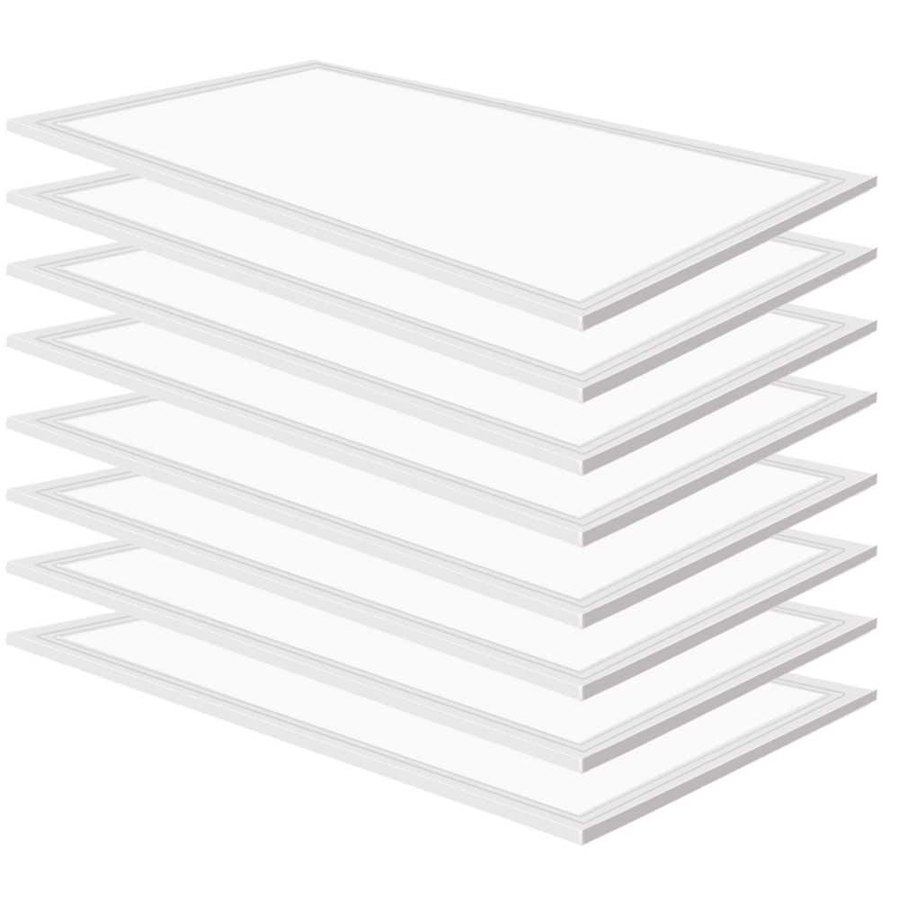8-Pack 2 ft. x 4 ft. 5000K White Flat Panel Integrated LED 7800LM Commercial Light Fixture price history on PriceWatchPro