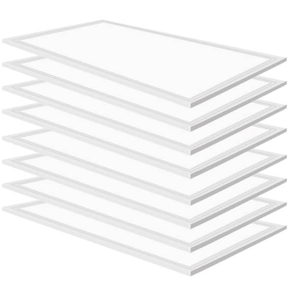 8-Pack 2 ft. x 4 ft. 5000K White Flat Panel Integrated LED 7800LM Commercial Light Fixture