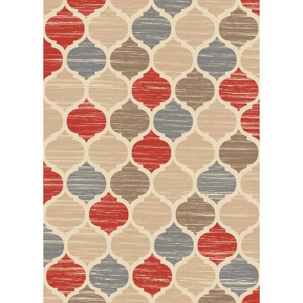 Rugs America Belfort Jadon Red 5 ft. x 7 ft. Area Rug