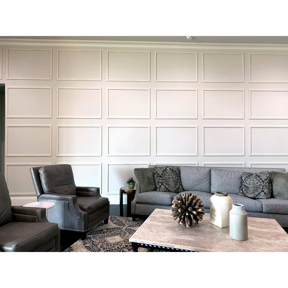 White PVC 18" x 18" Decorative Wall Panel